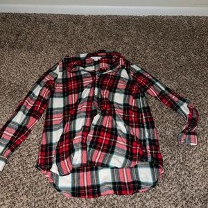 Red old navy flannel size large